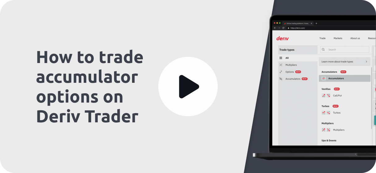 Step-by-step guide to trade on accumulator options